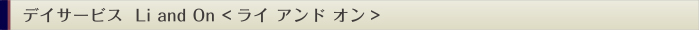 デイサービス Li and On